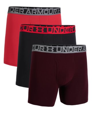 Men's UA Performance Cotton 6" 3-Pack Boxerjock® null